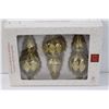 Image 2 : (20+) Gold Christmas Ornaments & (3) Ornaments in Box, Misc.