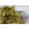 Image 2 : Christmas Various Ornaments in Basket, Bead Garland, Gold Garland