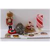Image 1 : (3) Candles, Nutcracker - As is, Tree Ornaments