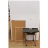 Image 1 : * Rolling Cart - Some Wear & (2) Corkboards - Assorted Sizes