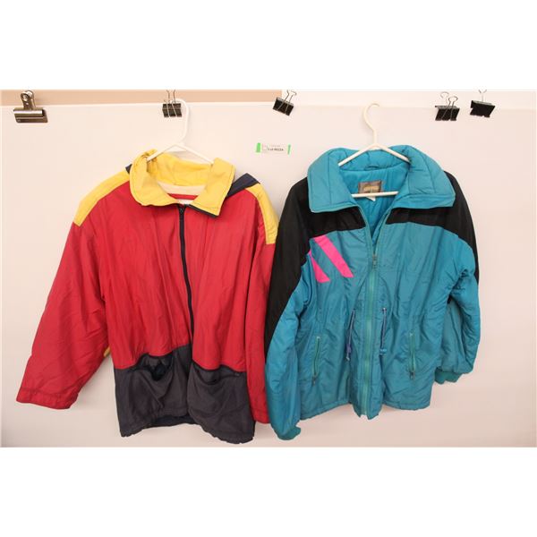 (2) Retro Wind Jackets - Approx Medium