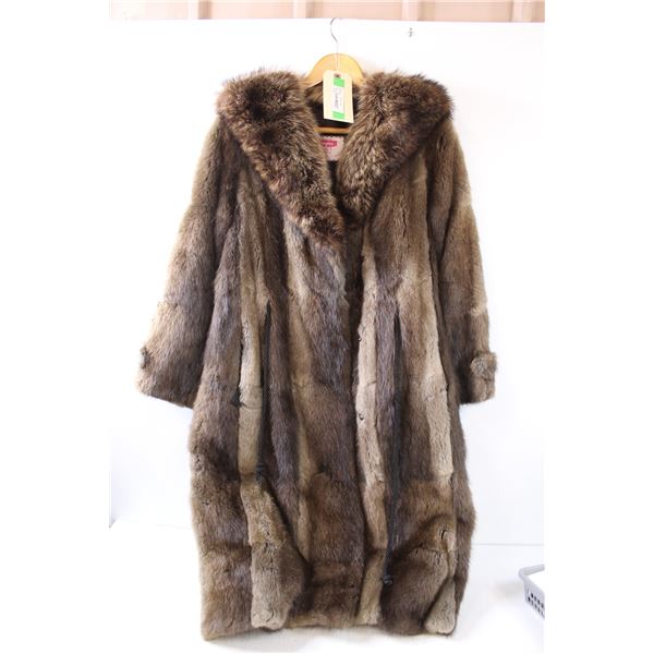 * Yaegers Fur Long Coat - Elbow Damaged
