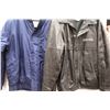 Image 2 : (2) Men's Jackets - Size Large - Leather & Cloth