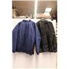 Image 3 : (2) Men's Jackets - Size Large - Leather & Cloth
