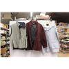 Image 1 : (3) Women's Jackets (Petite Size Large & XL) & Men's Potash Vest & Ladies Size Small Running Winter 