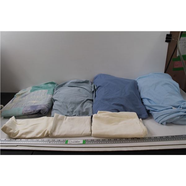 Queen Bedding Set, (3) Fitted Sheets, 1 Reg. Sheet, (3) Pillowcases- Some Staining