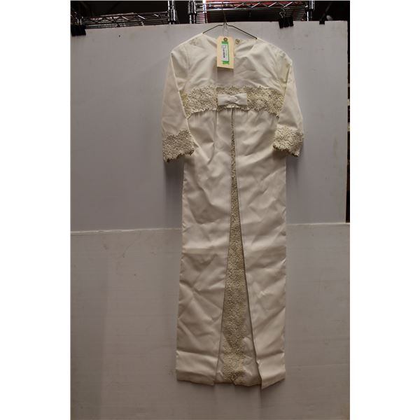 Vintage Flower Girl Dress - 52" Long x 14.5" Waist Cross Measurement - as is