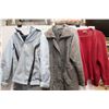 Image 1 : (2) Women's Jackets - Size L & Red Sweater Vest - Size Small