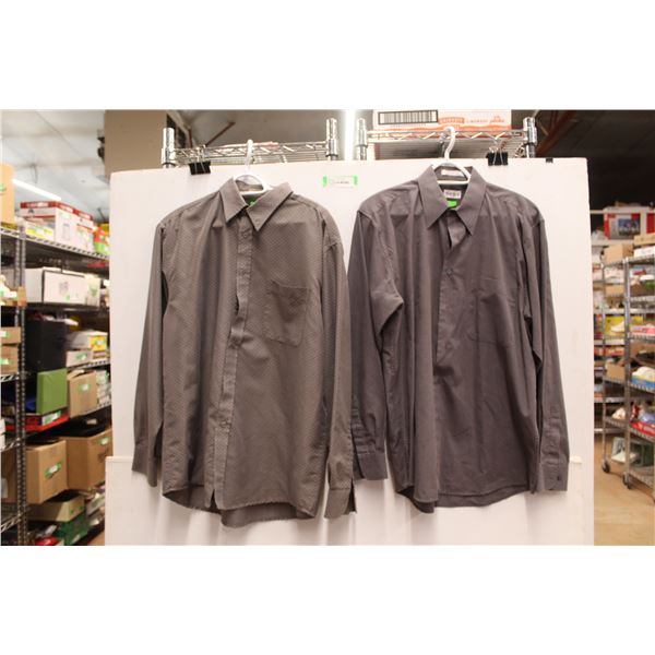 (2) Men's Button-Up Shirts - Size 15.5" x 16.5"