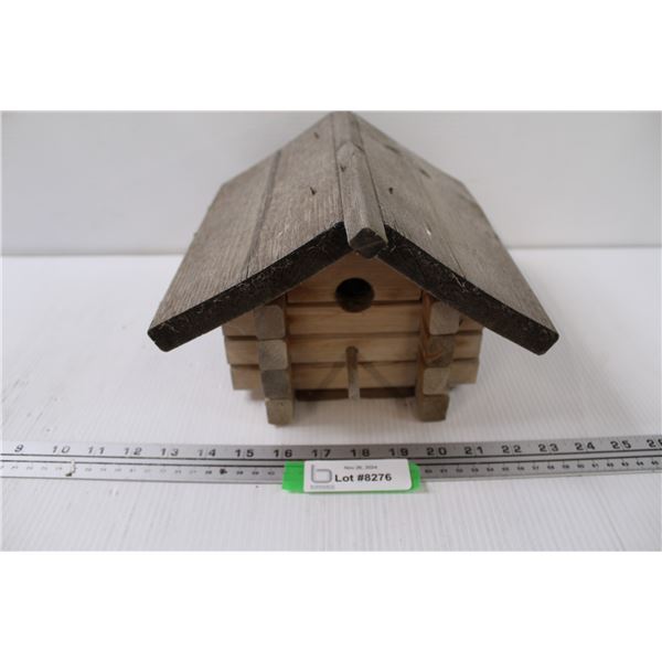 Wood Birdhouse - 6.5" Tall x 10" Long x 9" Wide