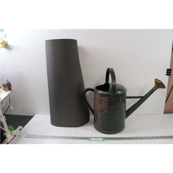 Yoga Mat & Metal Watering Can