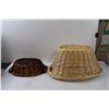 Image 3 : (2) Wicker Baskets - 23.5" Long x 17" & 17" x 13"
