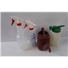 Image 3 : (3) Spray Bottles, (2) Smal Tree Trimmers, Watering Can, Garden Shovel