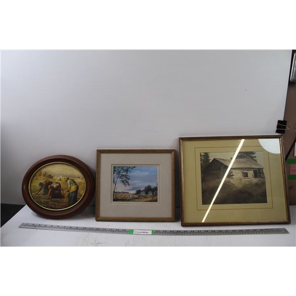 (3) Farming Themed Pictures - Assorted Sizes