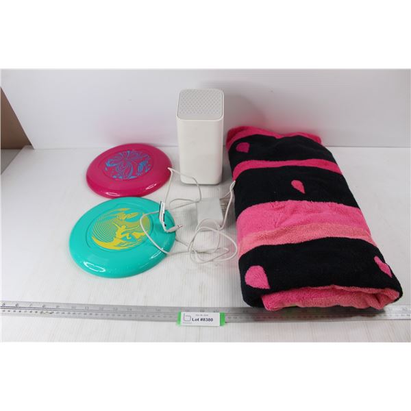 (2) Frisbees, Shaw WI- FI Router, Misc.