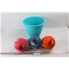 Image 1 : Kids Sand Pail w/ (3) Aqua Flo Water Balls