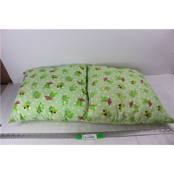 (2) Frog Themed Pillows- Both 16'' x 16''