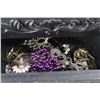 Image 3 : Jewellery Box- Brocken Knob w/ Various Pieces Of Jewellery- All As Is