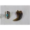 Image 3 : (2) Rings, Animal Claw Necklace Pendant