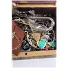 Image 3 : Book Like Jewellery Box, 8'' x 5.5'' x 2'' w/ Various Pieces Of Costume Jewellery