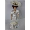 Image 2 : Porcelain Doll, 16'' Tall w/ Box- Box Is Damaged