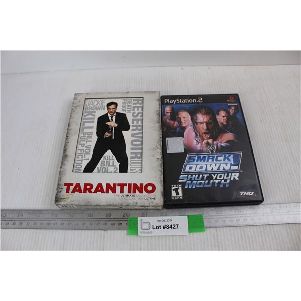WWE Smackdown Shut Your Mouth PlayStation 2 Video Game, Tarantino Ultimate Collection DVD Set