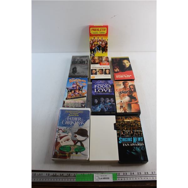 (10) Movie Cassettes - The Flintstones, Wonder Boys and Highlander 2