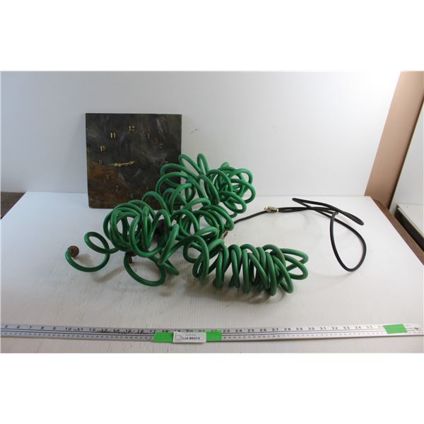 Garden Hose, HDMI Cable and Wall Clock - As Is