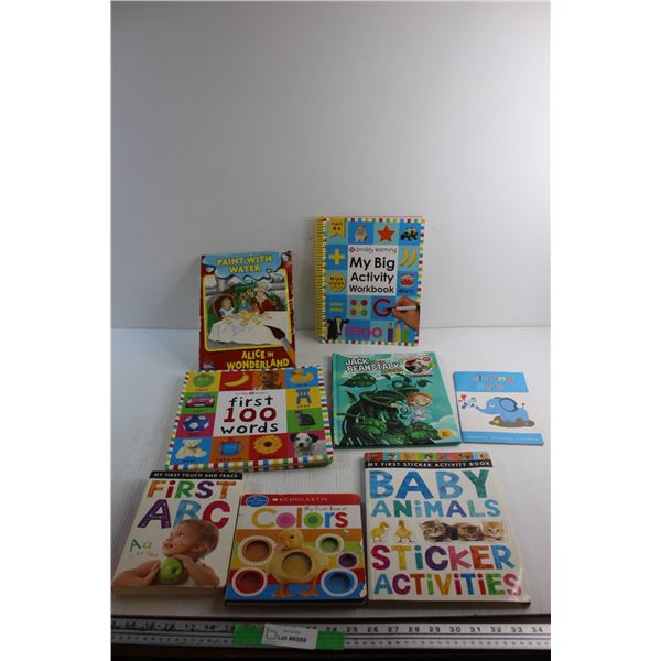 (8) Baby Books - First ABC, Paint with Water and Coloring Book