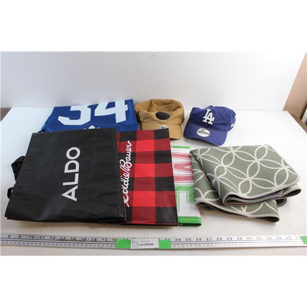 Bags, Toronto Maple Leaf Sport Bag, Floor Mat and (2) Baseball Caps