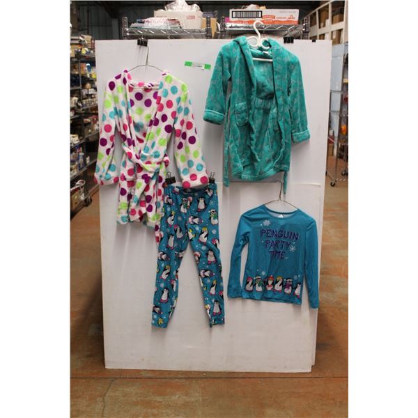 Fleece Kids Coats and Kids Pyjama Set