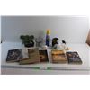 Image 1 : Artificial Plant Decor, Baseball Ball, Books, Spray Sunscreen, Perfume and Misc.