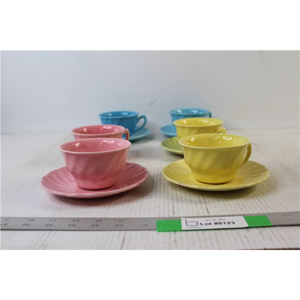 (5) Saucers, (6) Cups