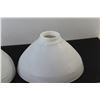 Image 3 : (2) Milk Glass Lamp Shades