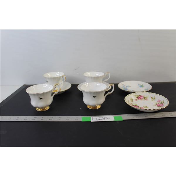 (4) Royal Albert Cups, (4) Saucers