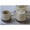 Image 2 : McCoy Tea Set - Milk Pitcher , Cream and sugar, (3) Cups - No Tea Pot