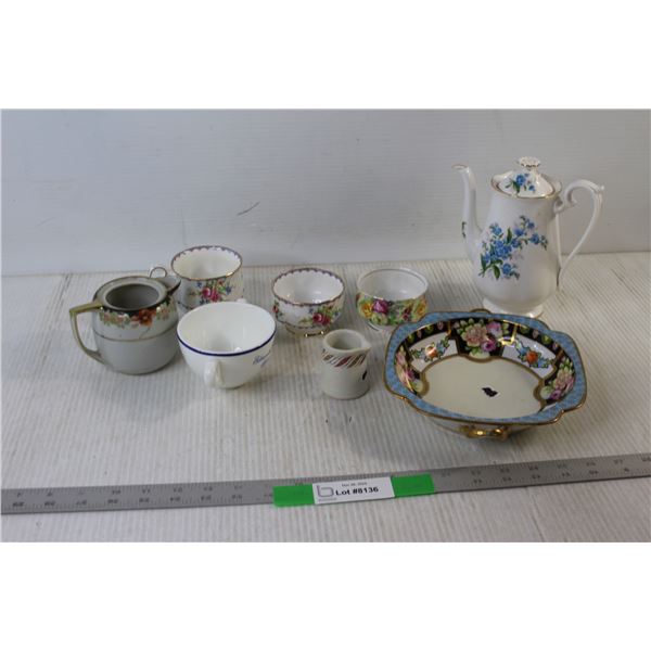 (2) Royal Albert Pietit Point Sugar Bowls, Teapot, Misc.