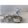 Image 3 : (2) Royal Albert Pietit Point Sugar Bowls, Teapot, Misc.