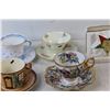 Image 3 : (4) Cups and Saucers, Masonic Order of the Eastern Star Flower Holder