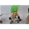 Image 3 : Dog Stuffy, (2) Baseball Mascot Trolls