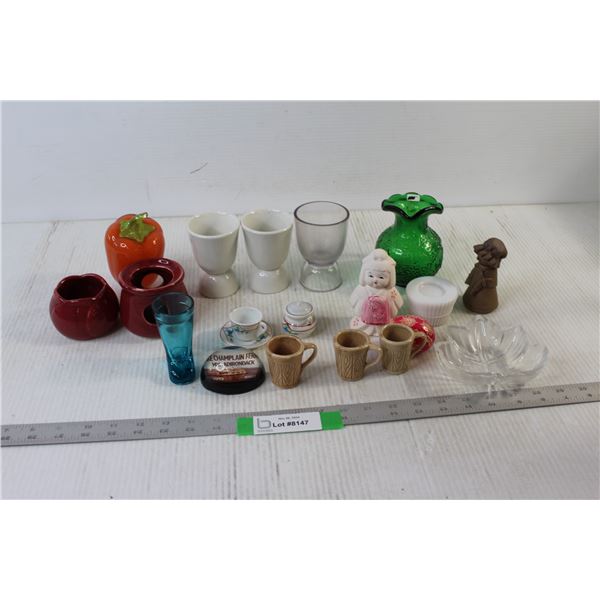 Glass Artificial Pepper, Cups and Shot Glasses, Assorted Dishes