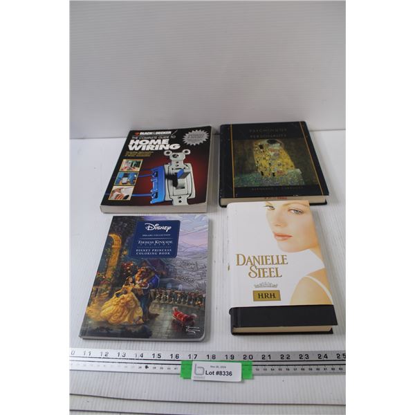 (4) Books: Home Wiring, Psychology, Disney Beauty & The Beast, Danielle Steel