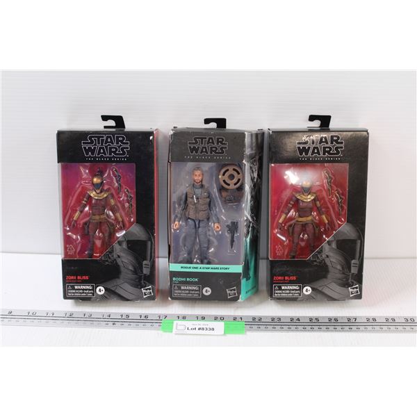 (3) Star Wars Figurines: Zori Bliss & Greef Karga