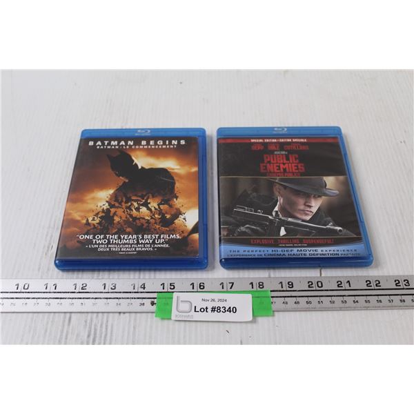 (2) Blu-Rays: Batman Begins & Public Enemies