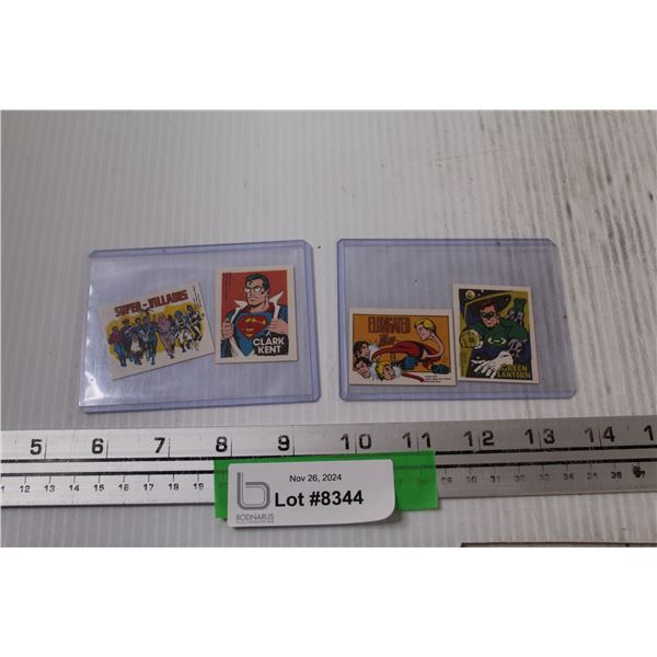 (4) DC Comics Retro Stickers in Sleeves