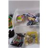 Image 3 : Various McDonalds Toys & Building Block Cars, Misc. in Storage Tray