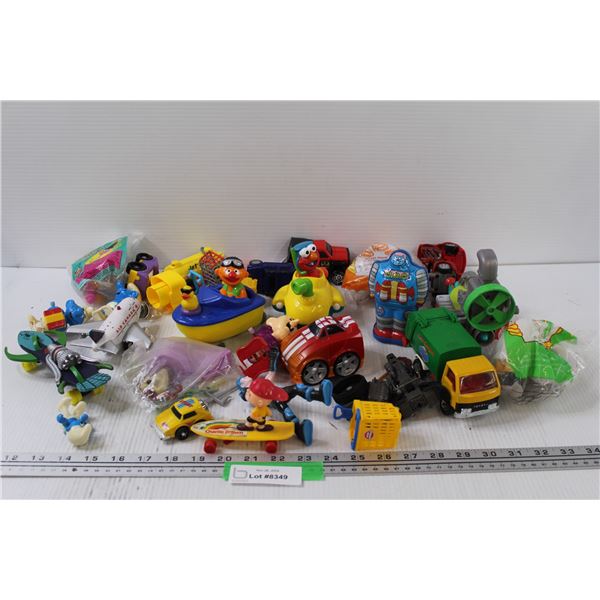 Various McDonalds Toys, Charlie Brown, Dump Truck, Plane, Misc.