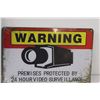 Image 2 : (2) Metal Signs: No Parking & Warning Surveillance