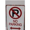 Image 3 : (2) Metal Signs: No Parking & Warning Surveillance
