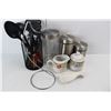Image 2 : (4) Various Food Canisters/ Sugar Containers, (6) Various Cooking Utensils, Soup Ladles, Potato Mash